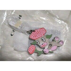 Coach X Baseman Bag Charm Keychain -LOU Nwt